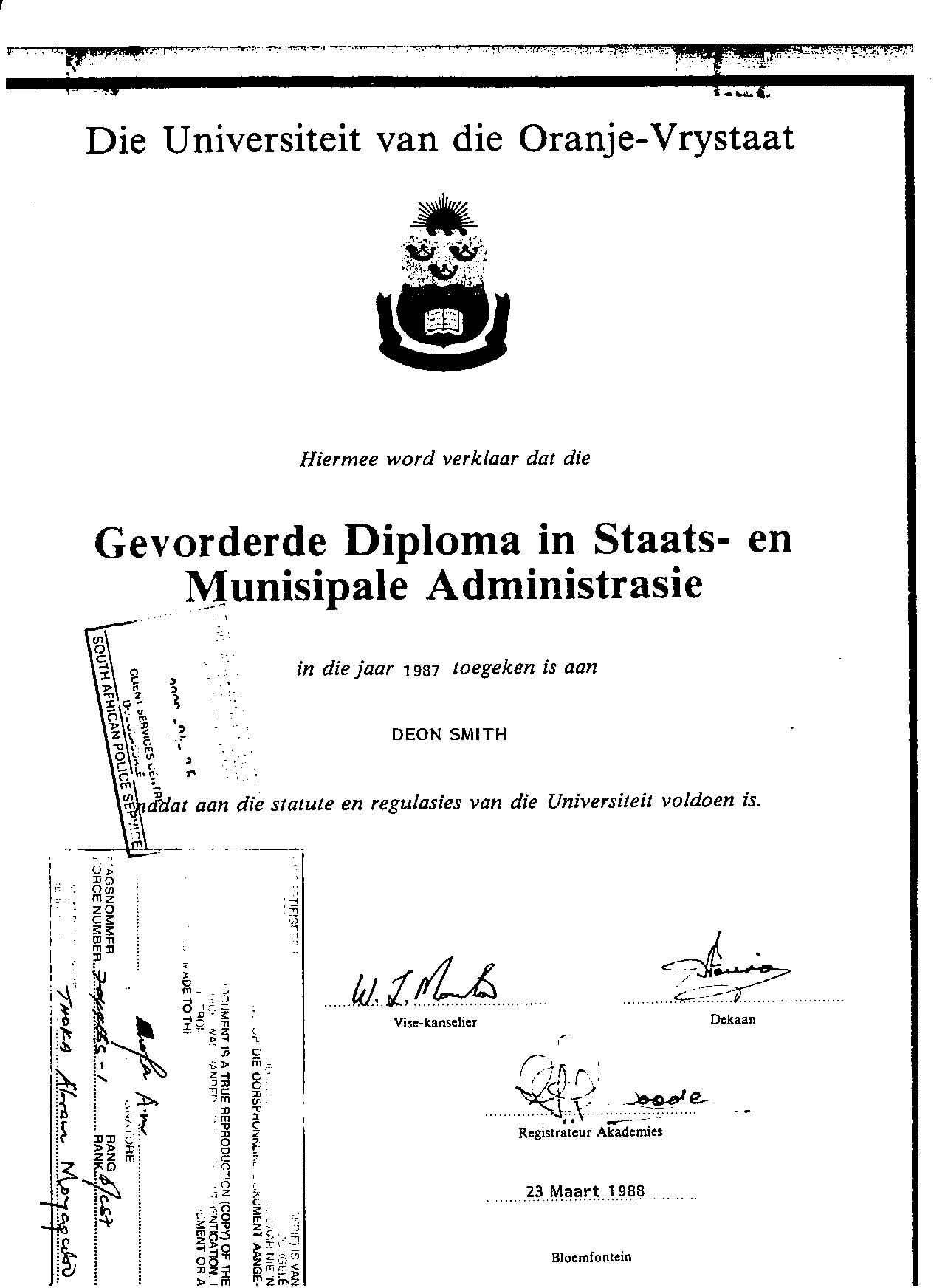 State Administration Qualification